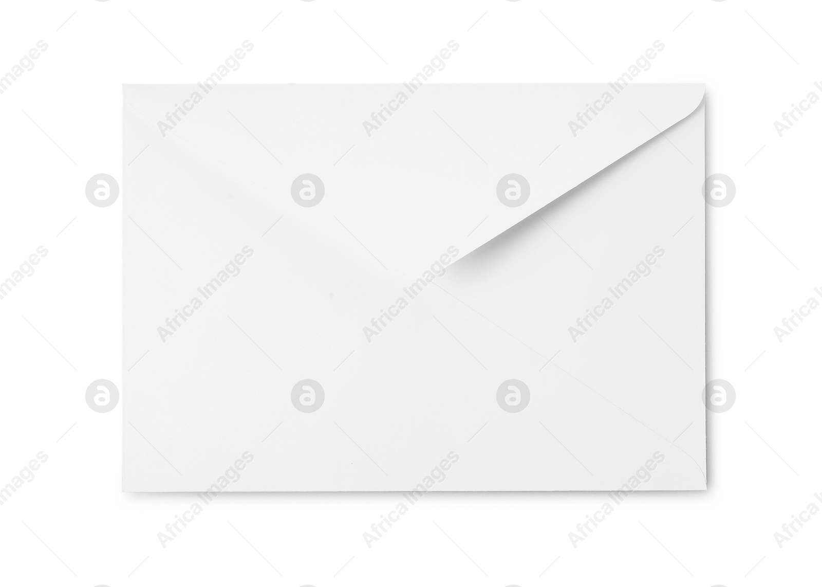 Photo of Envelope isolated on white, top view. Mockup for design