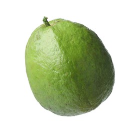 Photo of One fresh guava fruit isolated on white