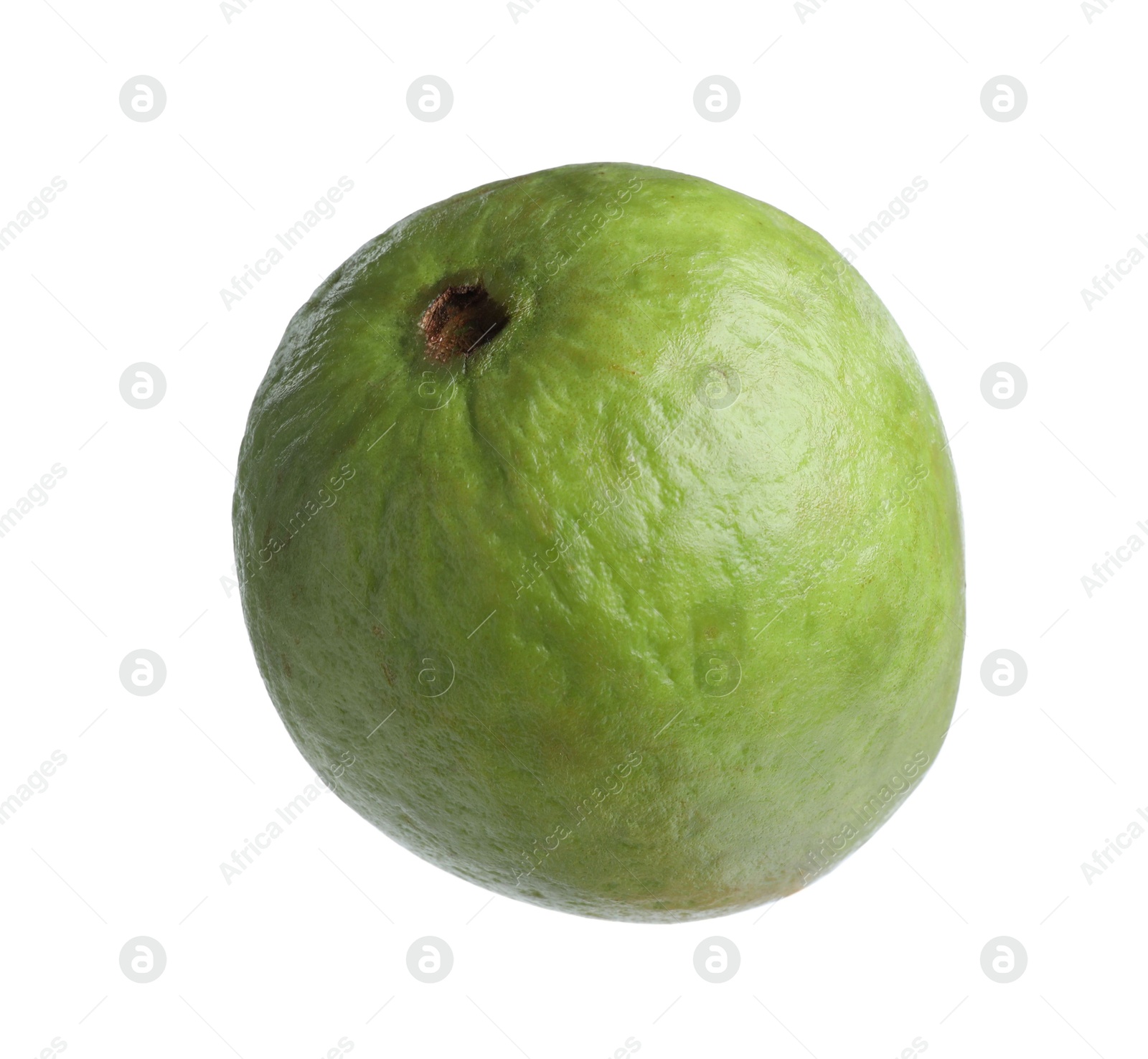 Photo of One fresh guava fruit isolated on white