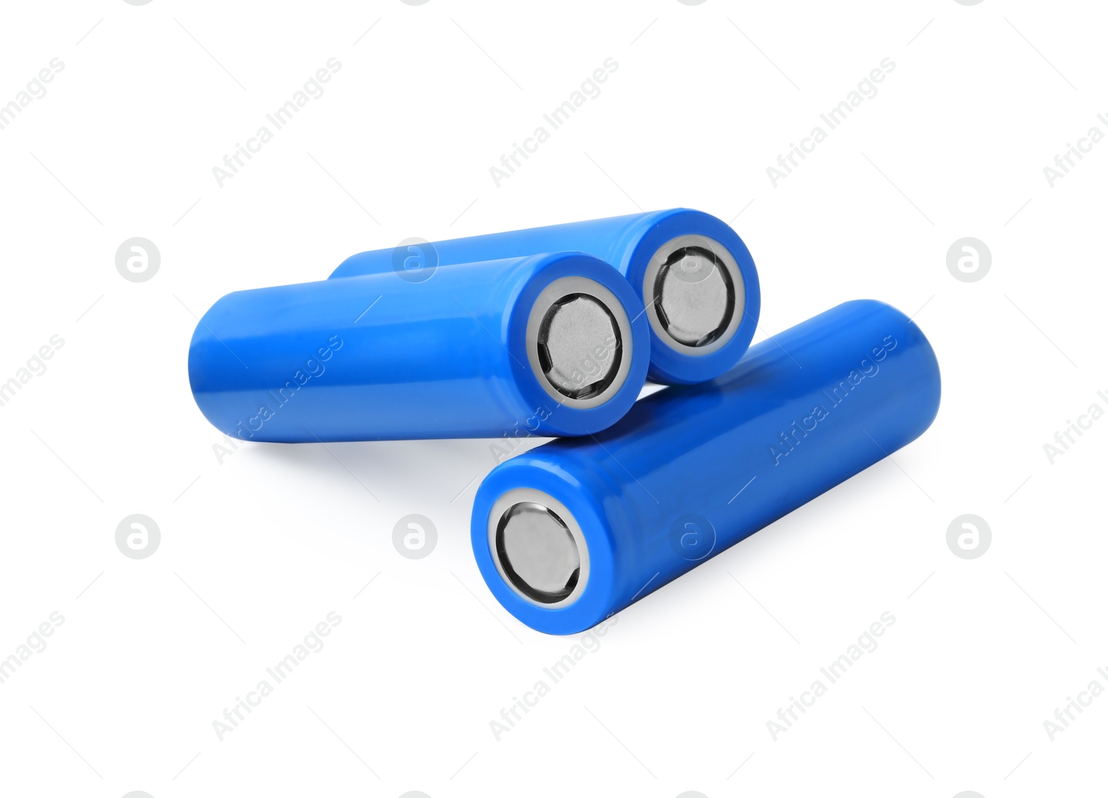 Photo of Three AA cell batteries isolated on white