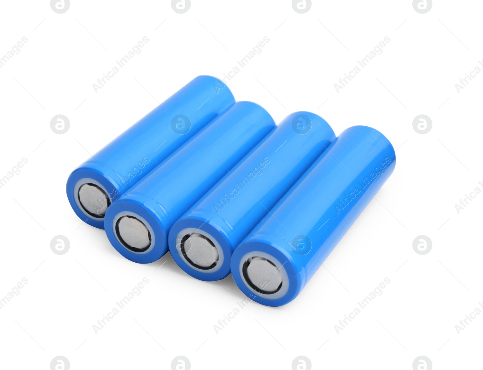 Photo of Many AA cell batteries isolated on white