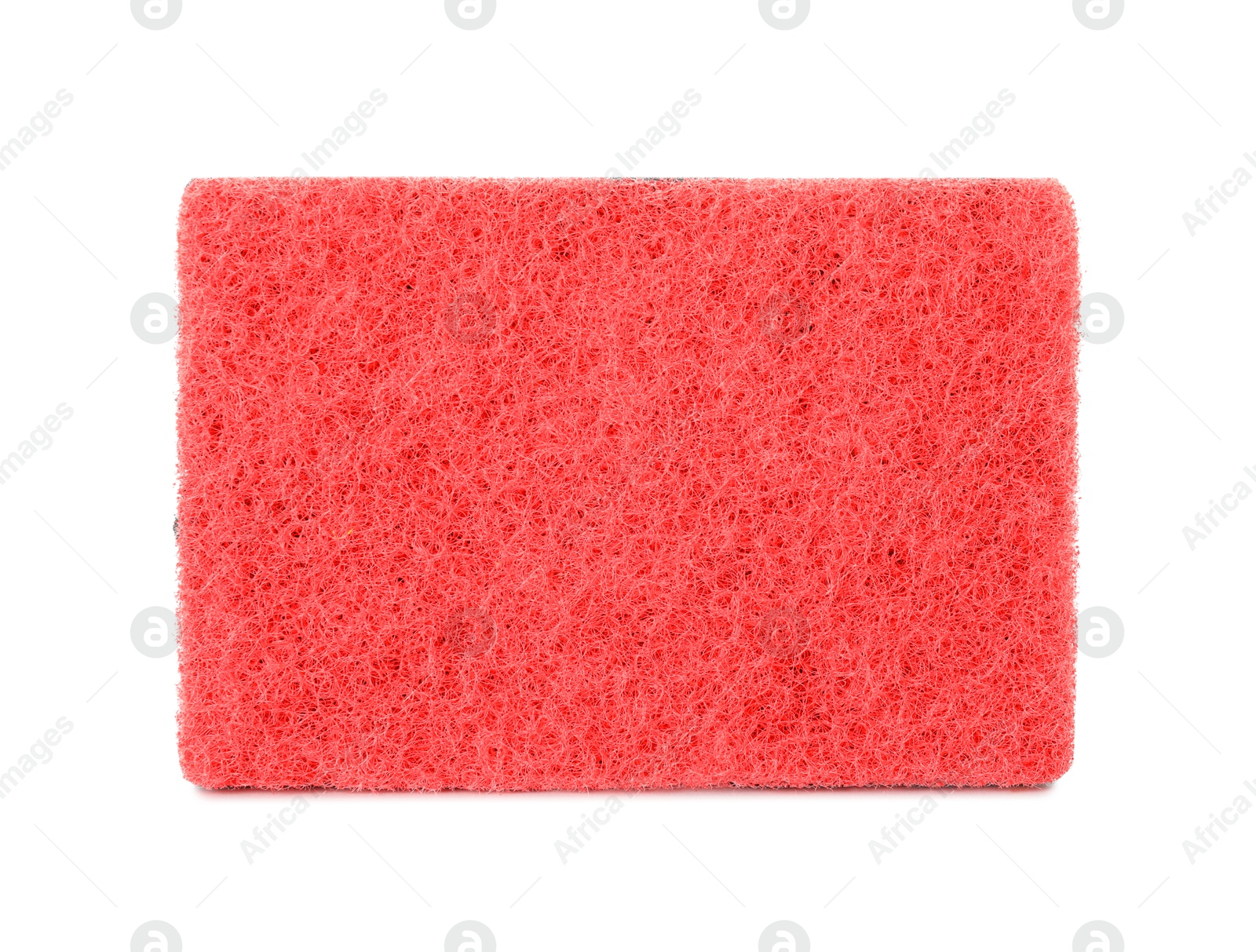 Photo of One soft sponge isolated on white. Cleaning supply