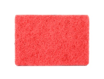 Photo of One soft sponge isolated on white. Cleaning supply