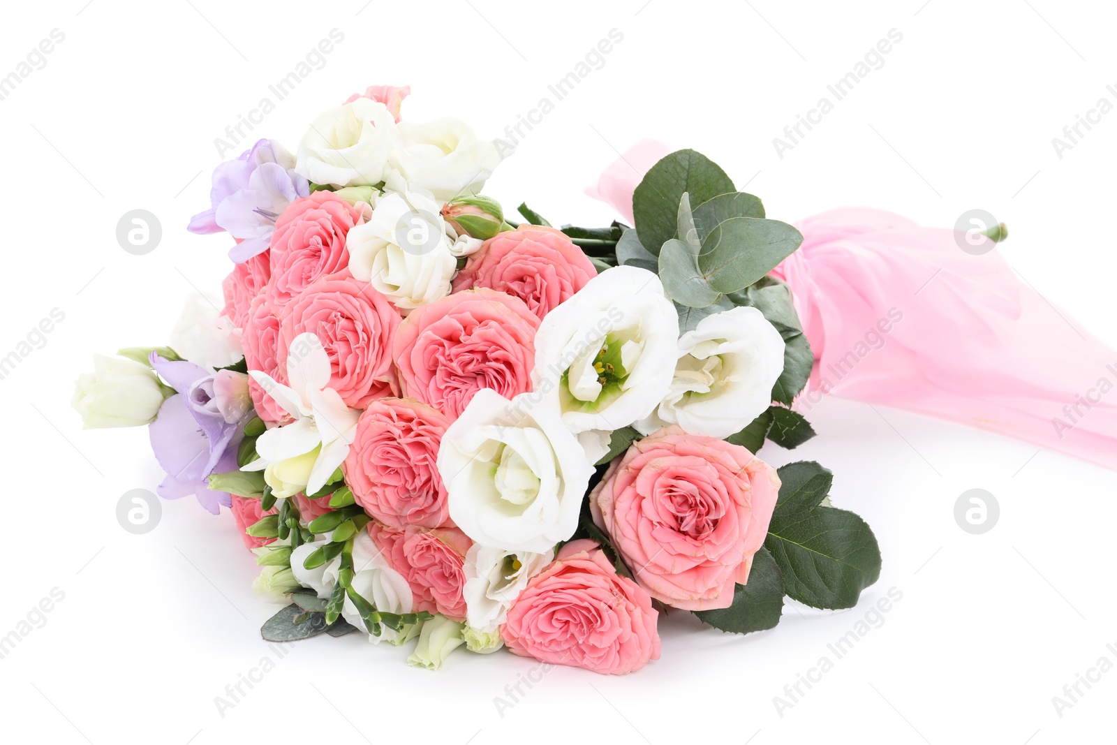 Photo of Wedding bouquet of beautiful flowers isolated on white