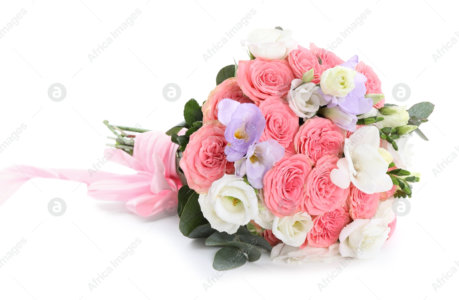 Photo of Wedding bouquet of beautiful flowers isolated on white