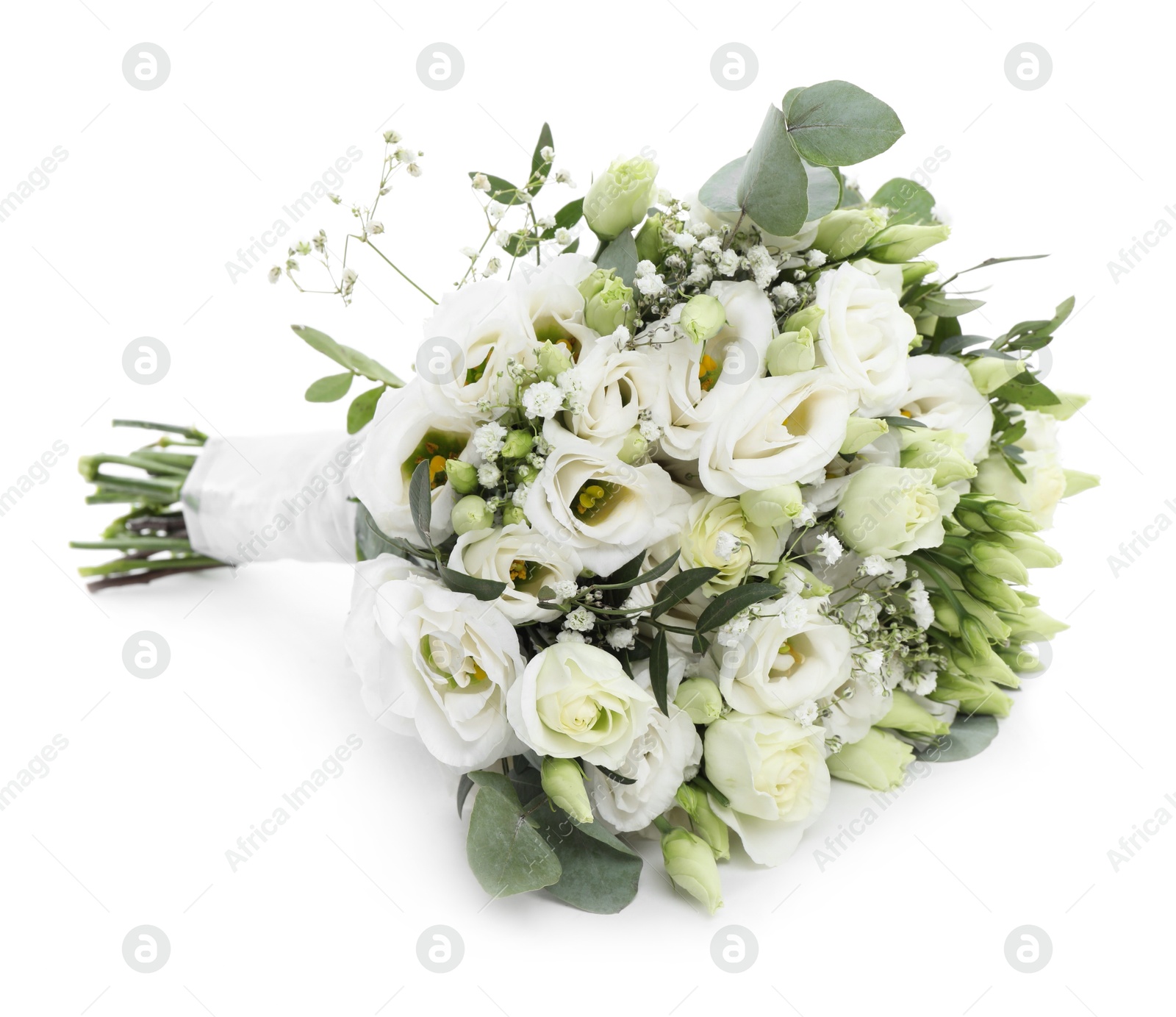 Photo of Wedding bouquet of beautiful flowers isolated on white