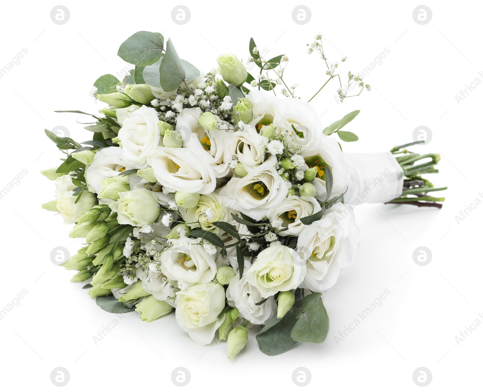 Photo of Wedding bouquet of beautiful flowers isolated on white