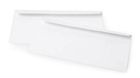 Photo of Envelopes isolated on white. Mockup for design