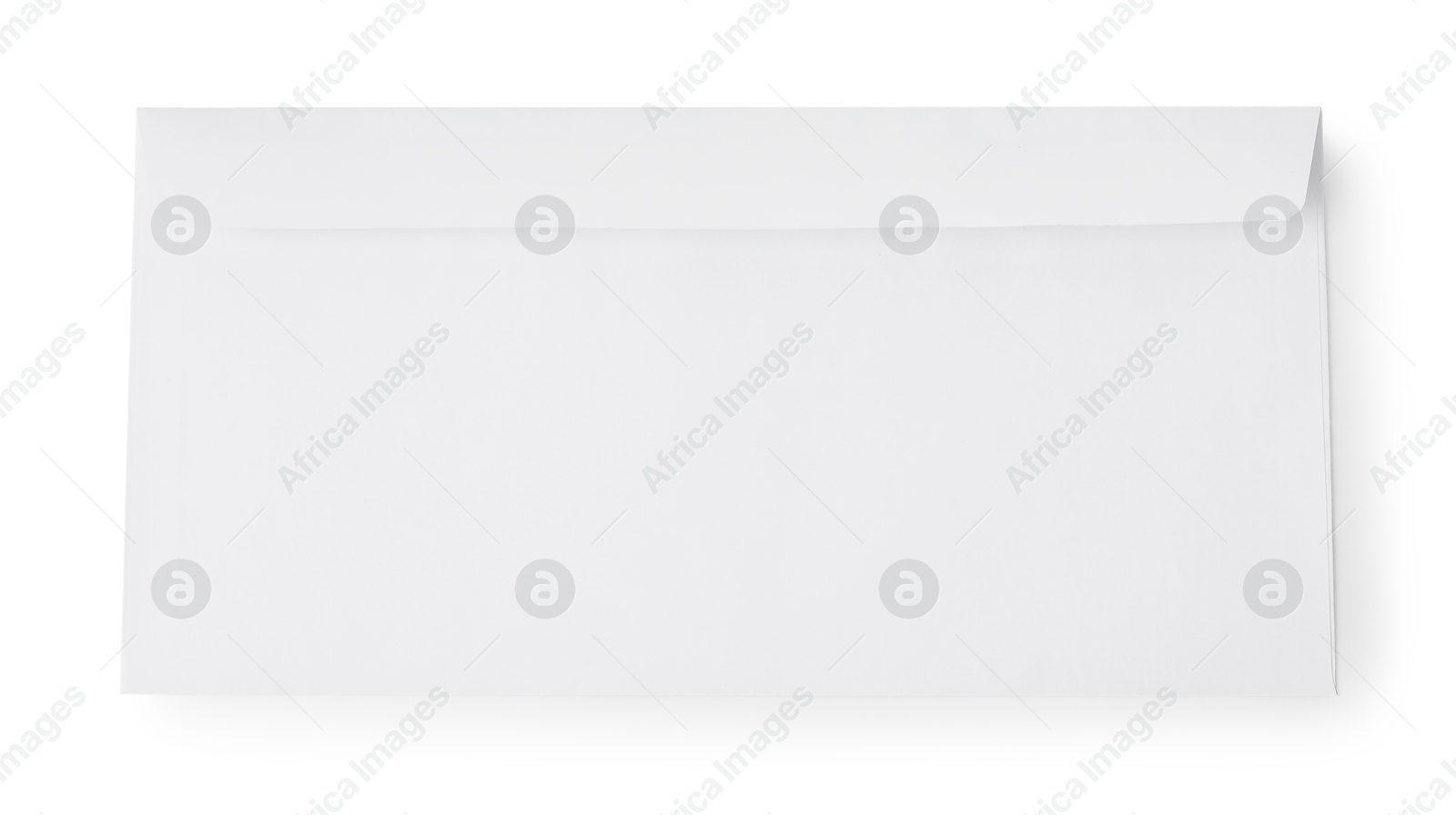 Photo of Envelope isolated on white, top view. Mockup for design