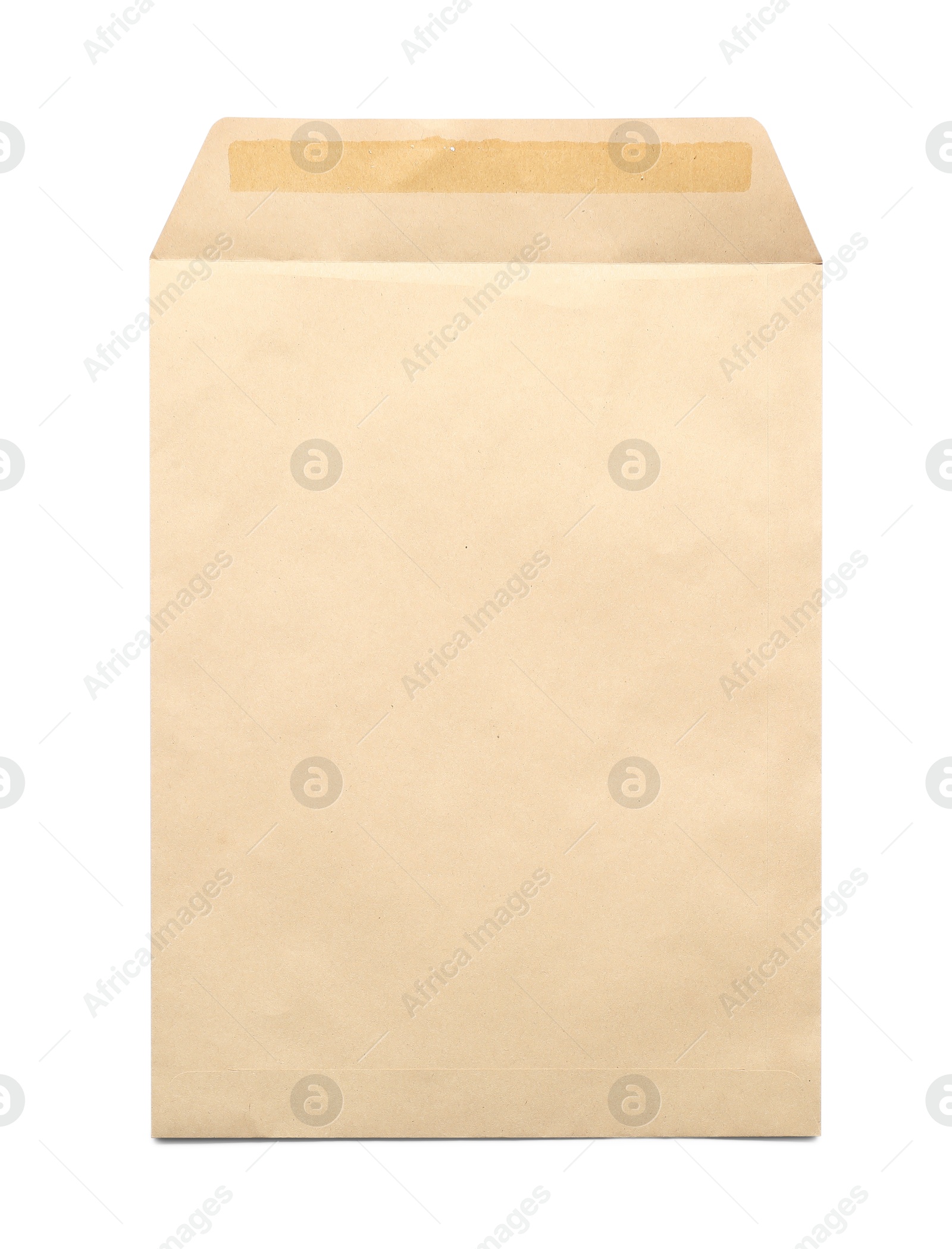 Photo of Envelope isolated on white, top view. Mockup for design