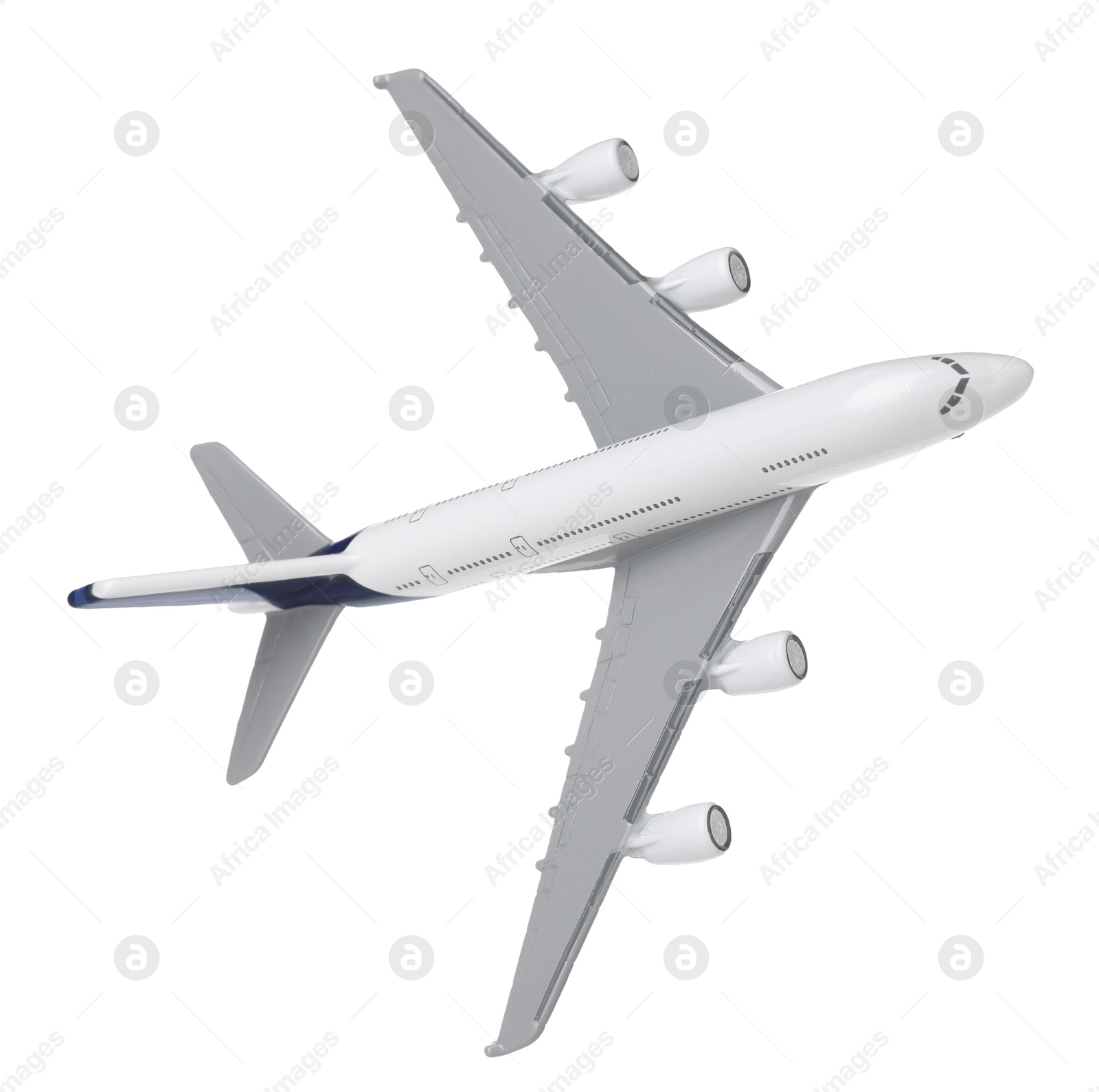 Photo of Plane model in air on white background