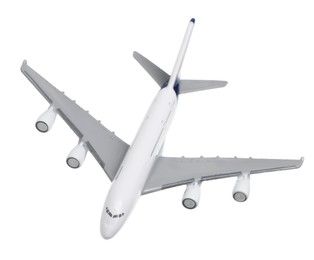 Photo of Plane model in air on white background