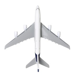 Photo of Plane model in air on white background