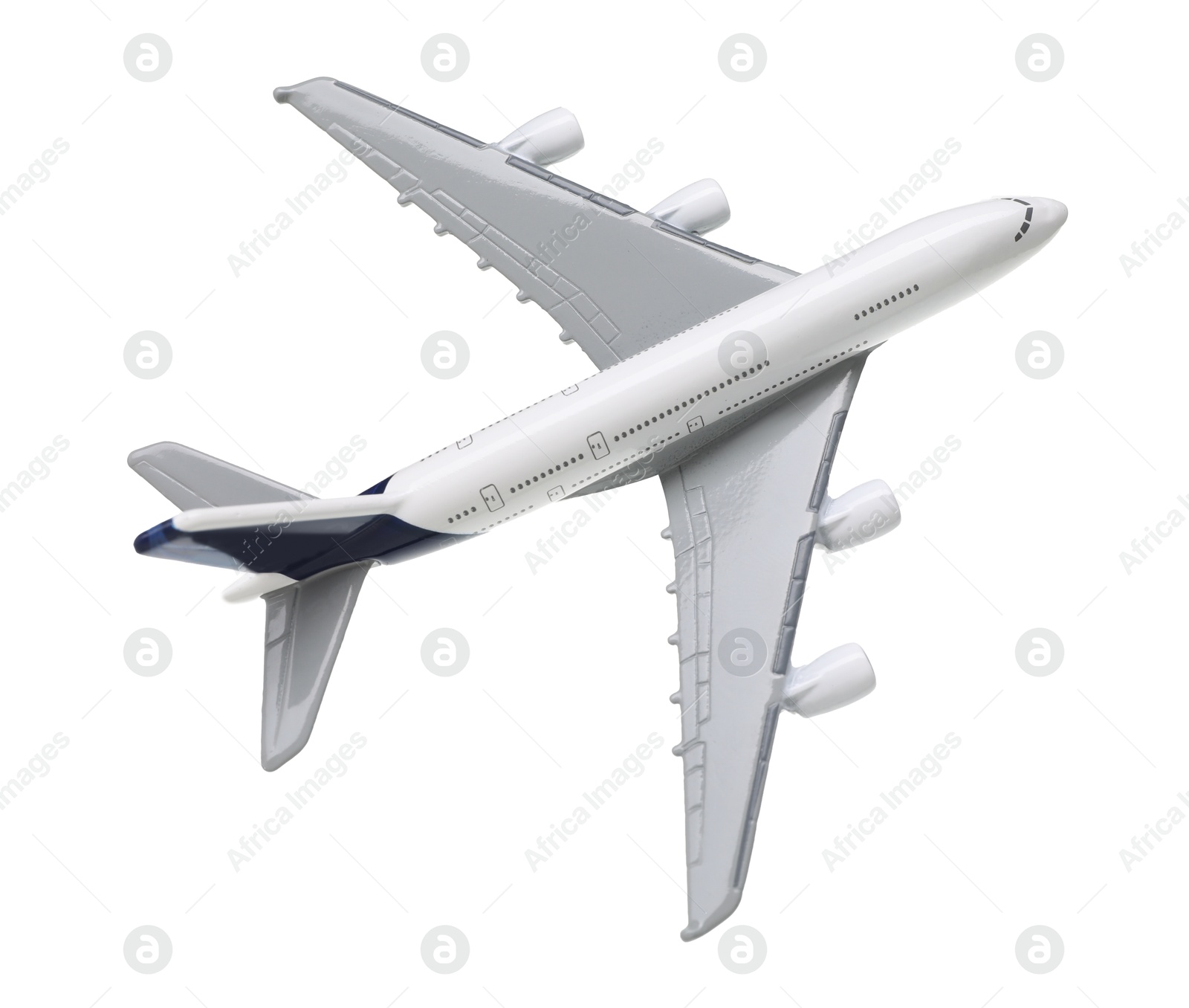 Photo of Plane model in air on white background