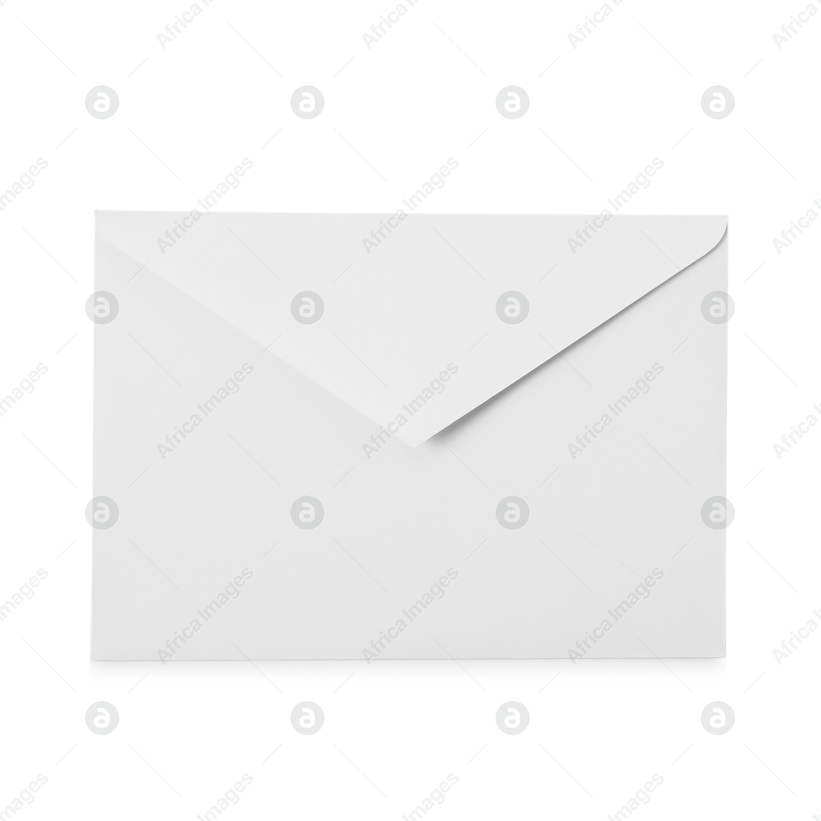 Photo of Envelope isolated on white, top view. Mockup for design