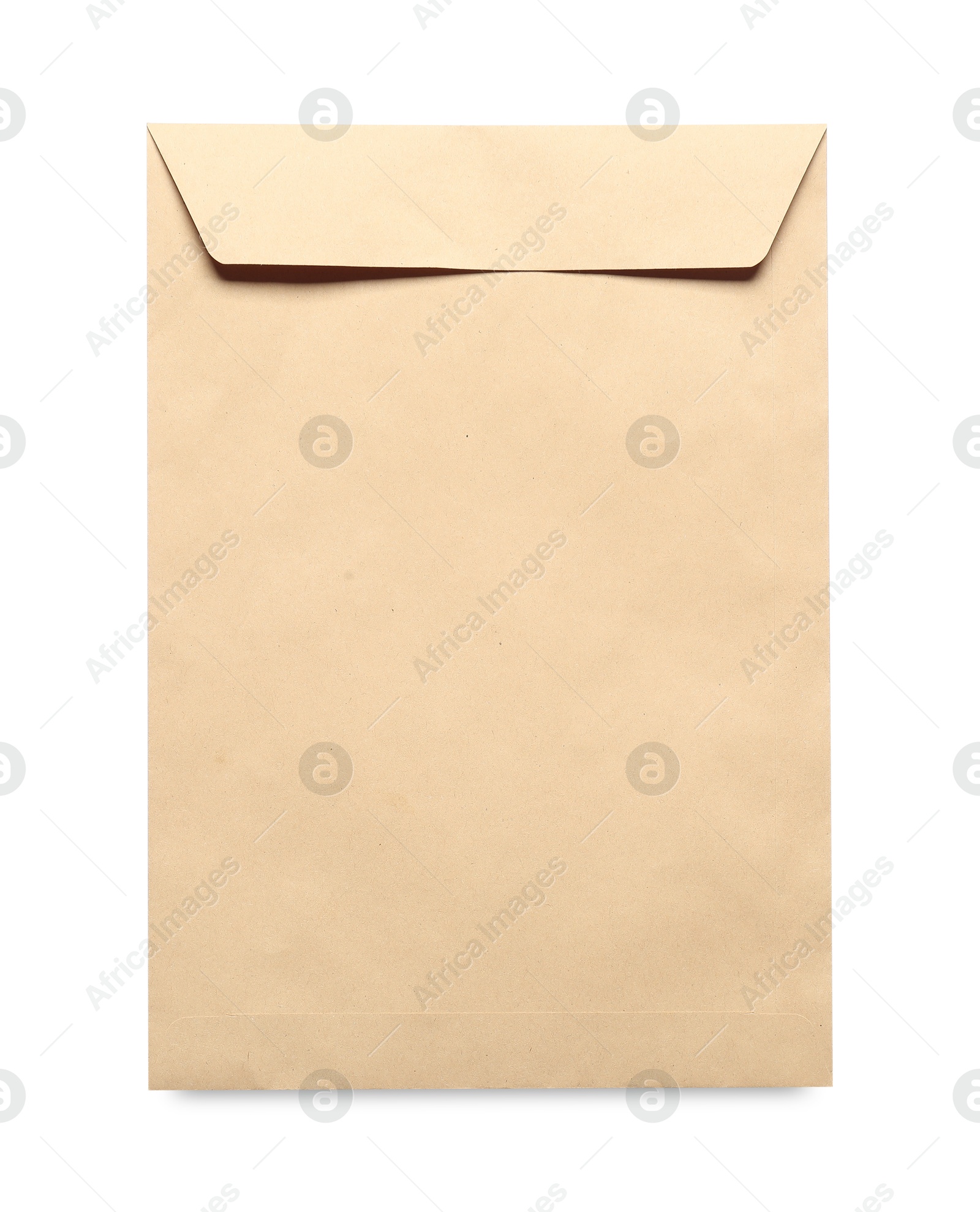 Photo of Envelope isolated on white, top view. Mockup for design