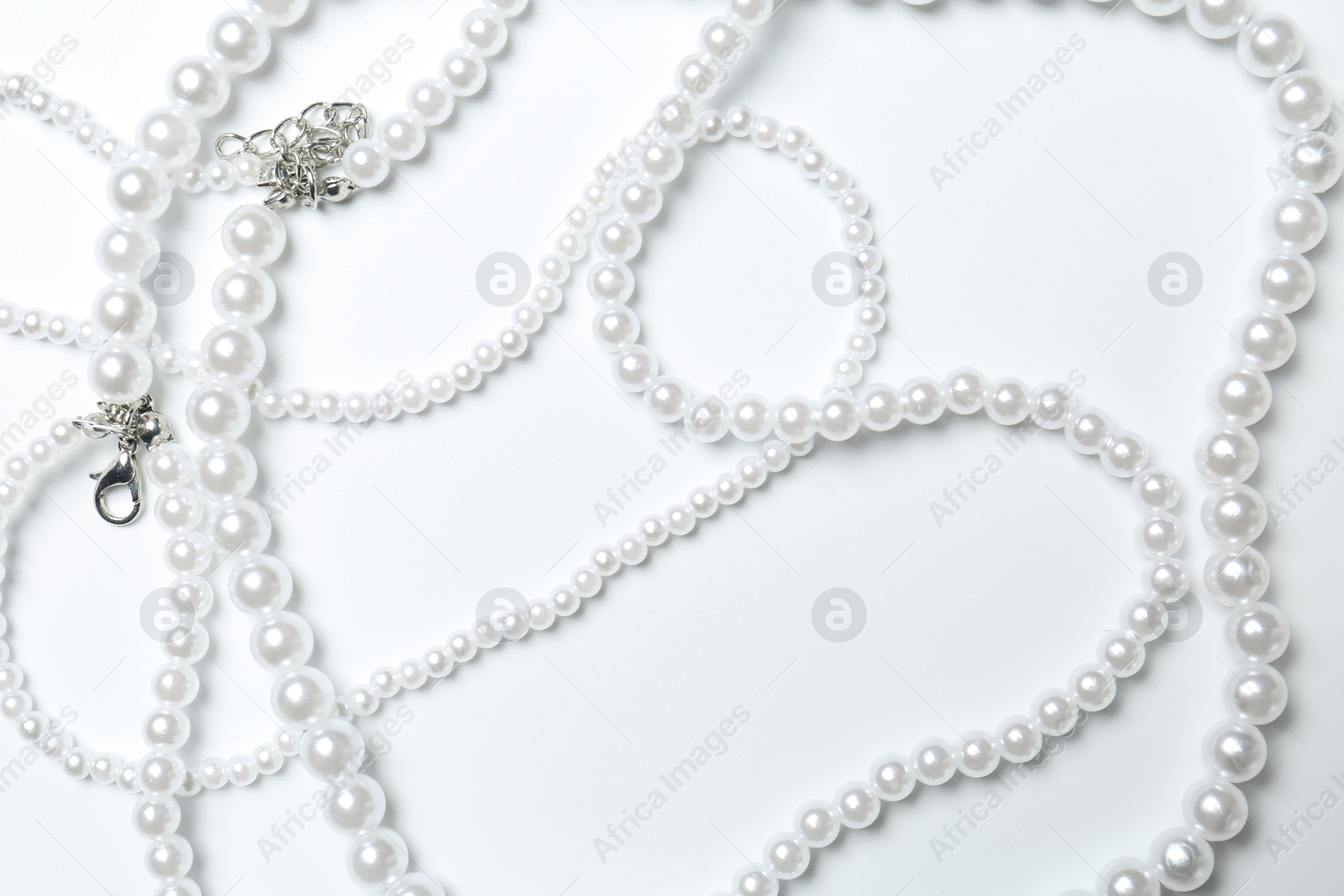 Photo of Stylish accessories on white background, flat lay