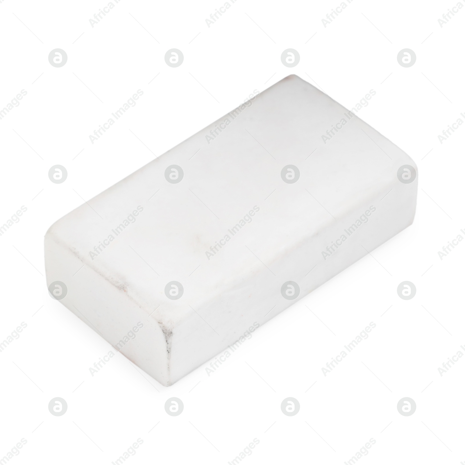 Photo of One eraser isolated on white. School supply