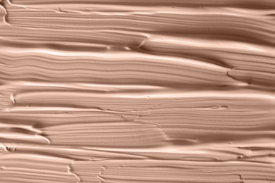 Image of Liquid foundation in shade of mocha mousse, top view. Color of 2025 year