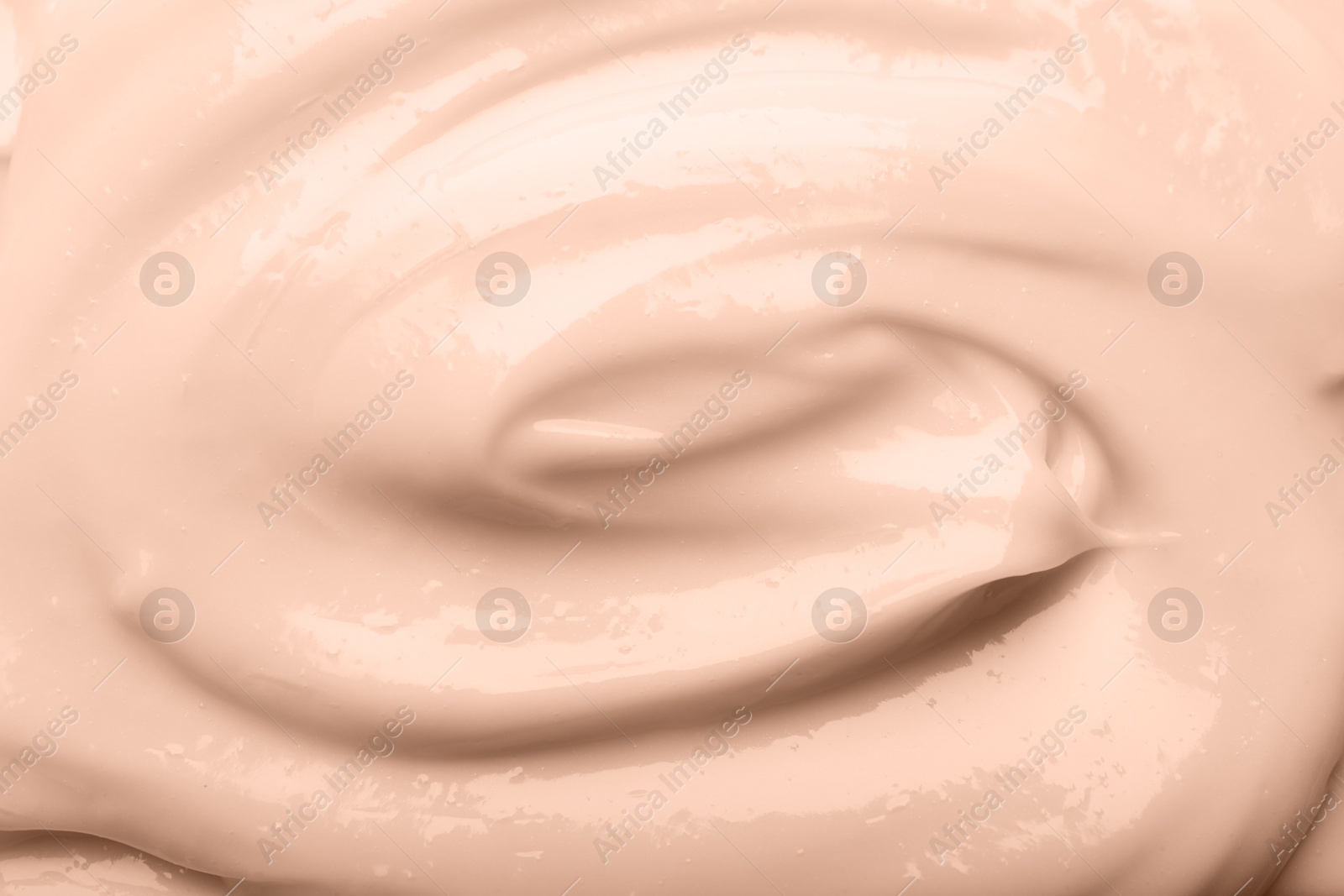 Image of Body cream, top view. Mocha mousse - color of 2025 year