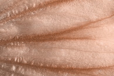 Image of Flower petals in shade of micha mousse, closeup. Color of 2025 year