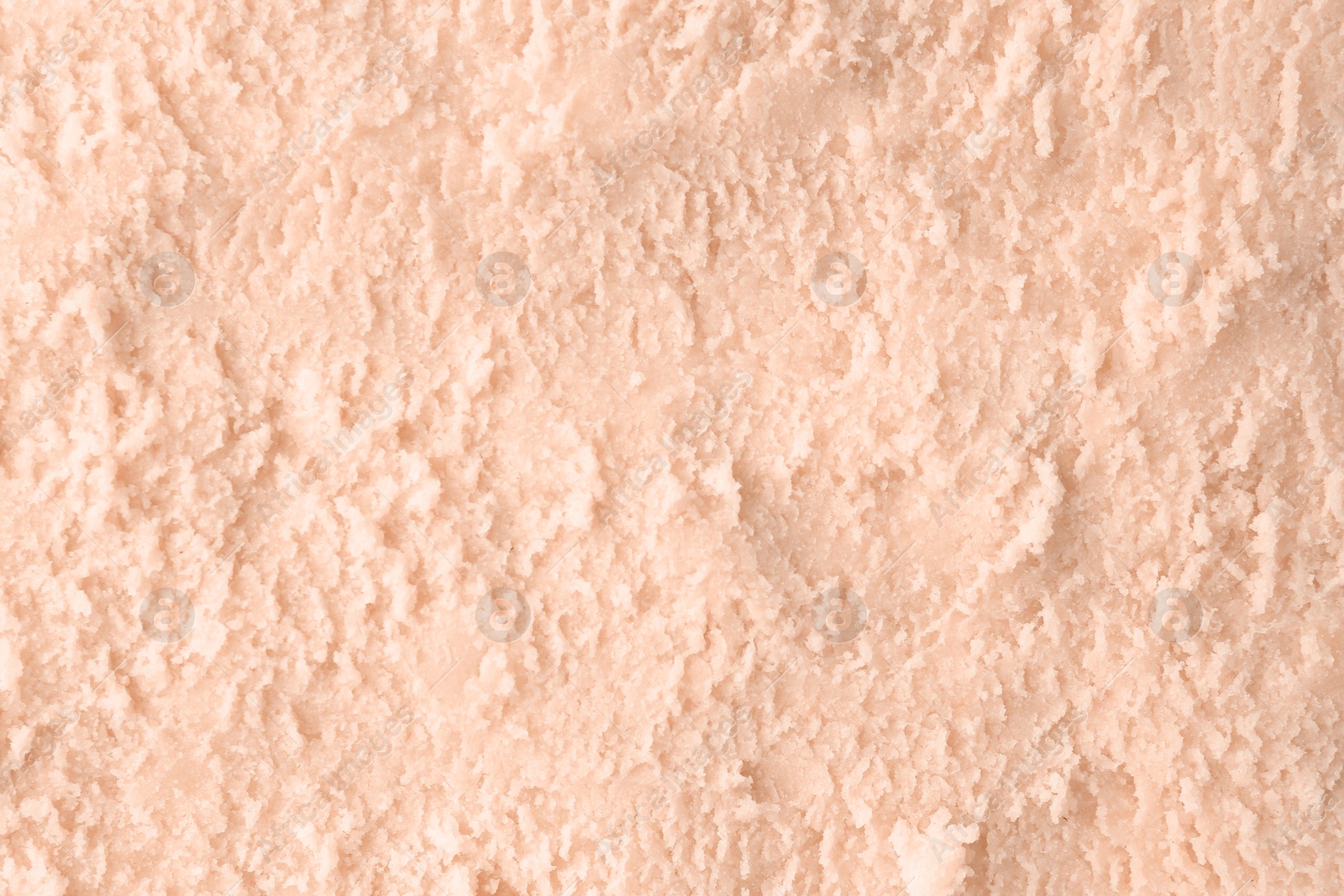 Image of Ice cream in shade of mocha mousse, top view. Color of 2025 year