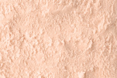 Image of Ice cream in shade of mocha mousse, top view. Color of 2025 year