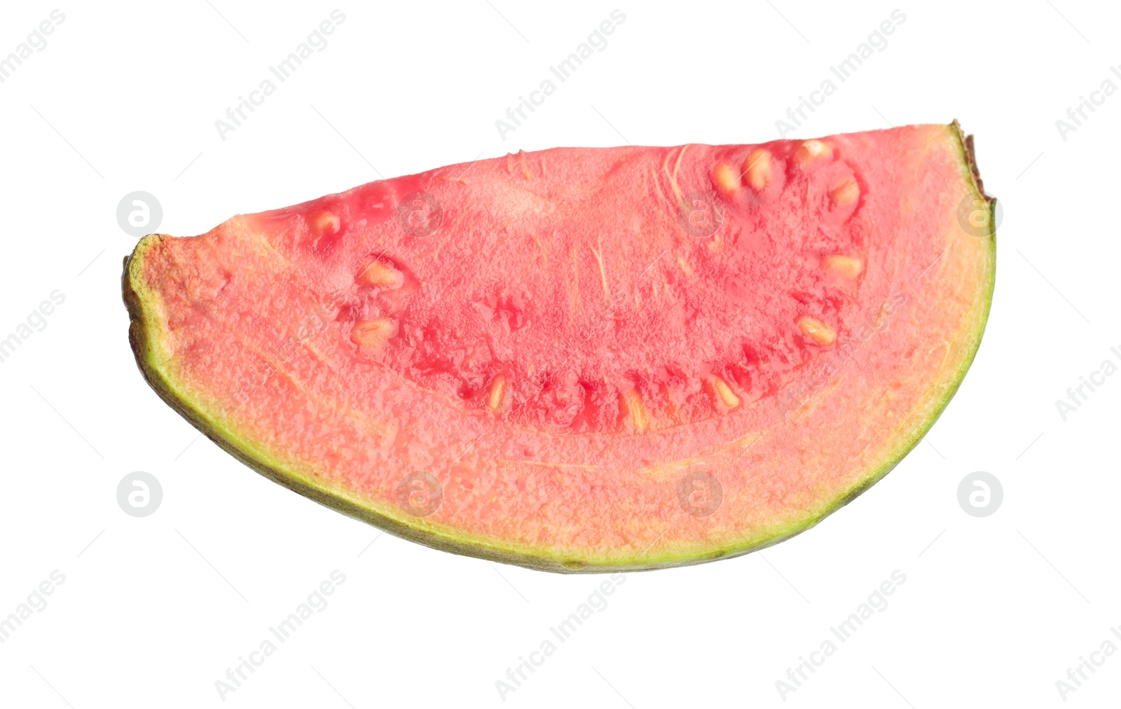 Photo of Piece of fresh guava fruit isolated on white