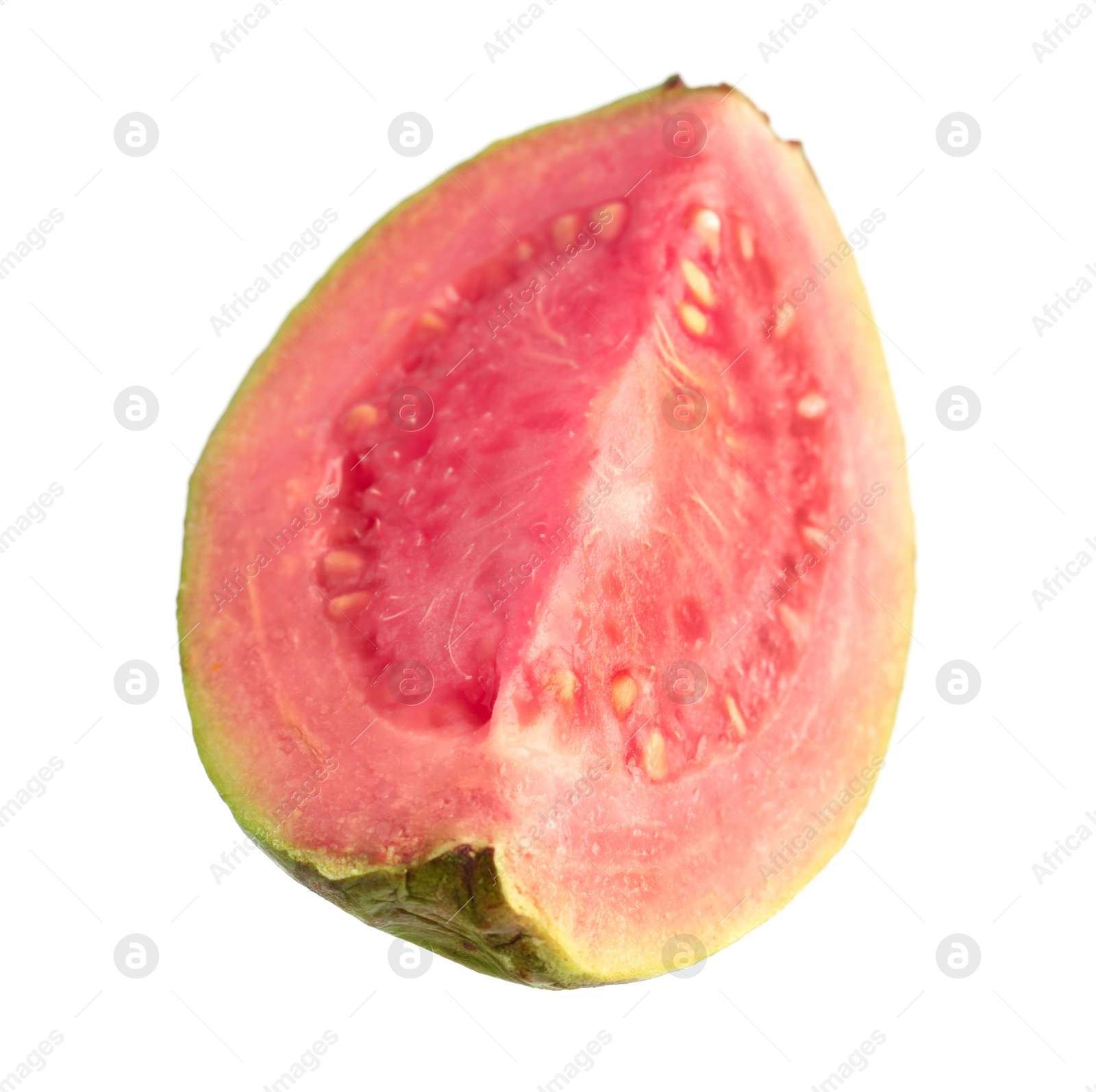 Photo of Piece of fresh guava fruit isolated on white