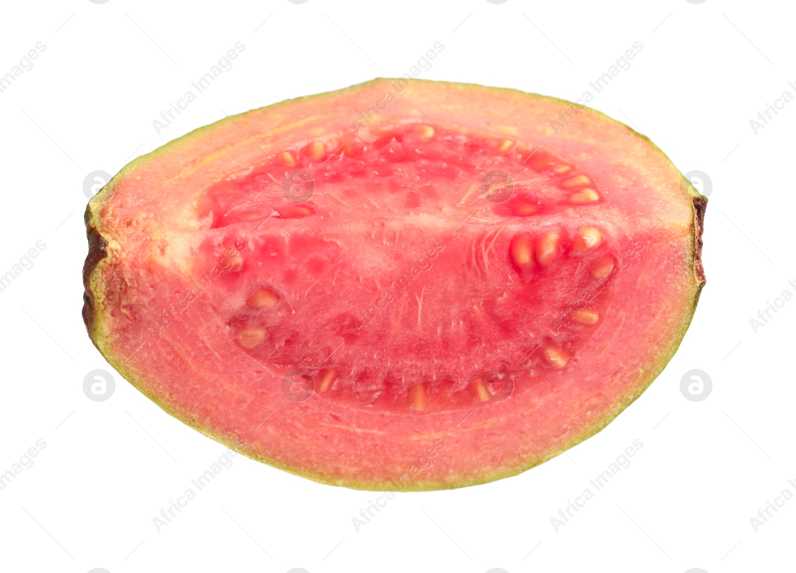 Photo of Piece of fresh guava fruit isolated on white