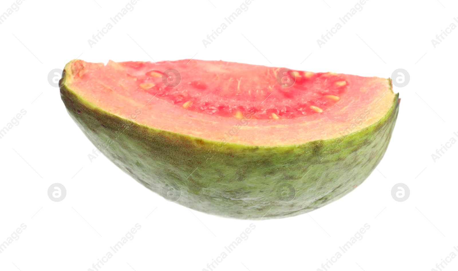 Photo of Piece of fresh guava fruit isolated on white