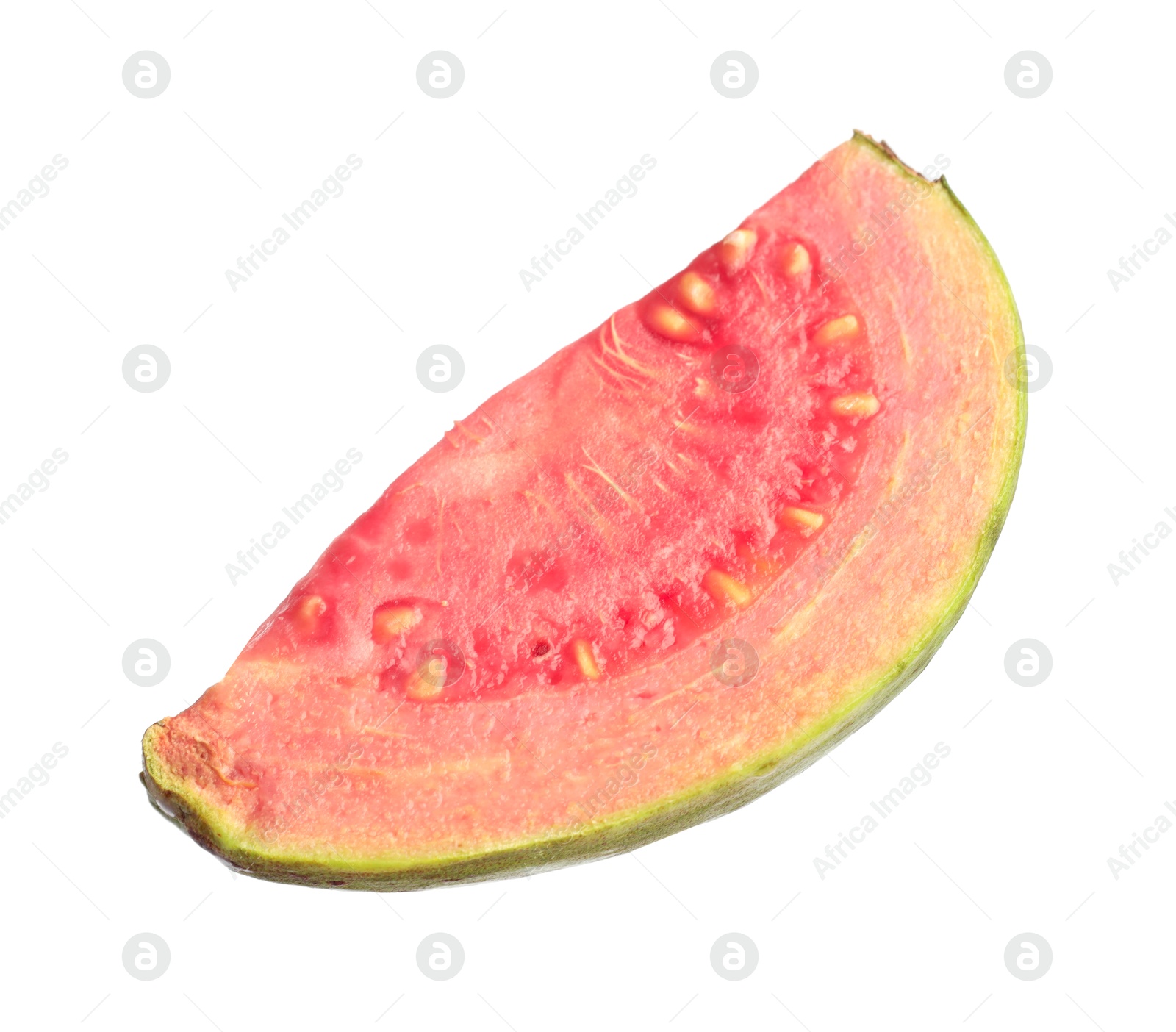 Photo of Piece of fresh guava fruit isolated on white