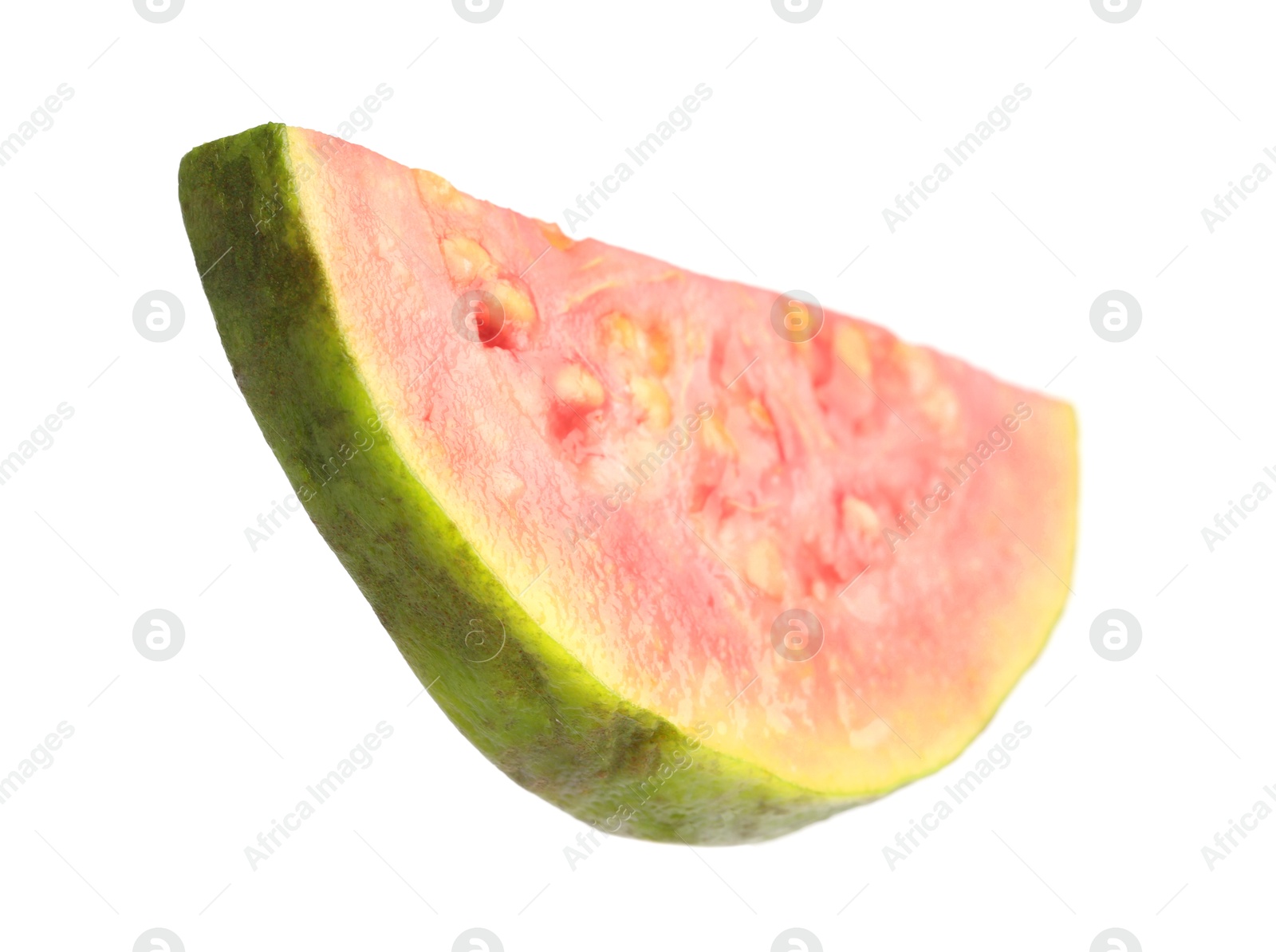 Photo of Piece of fresh guava fruit isolated on white