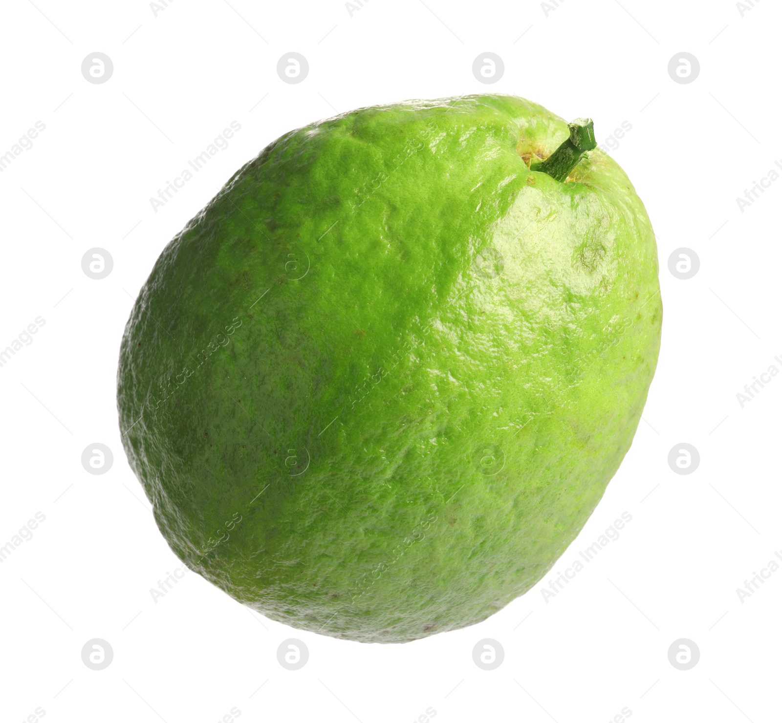 Photo of One fresh guava fruit isolated on white