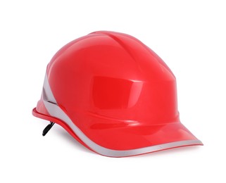 Photo of Protective hardhat isolated on white. Safety equipment