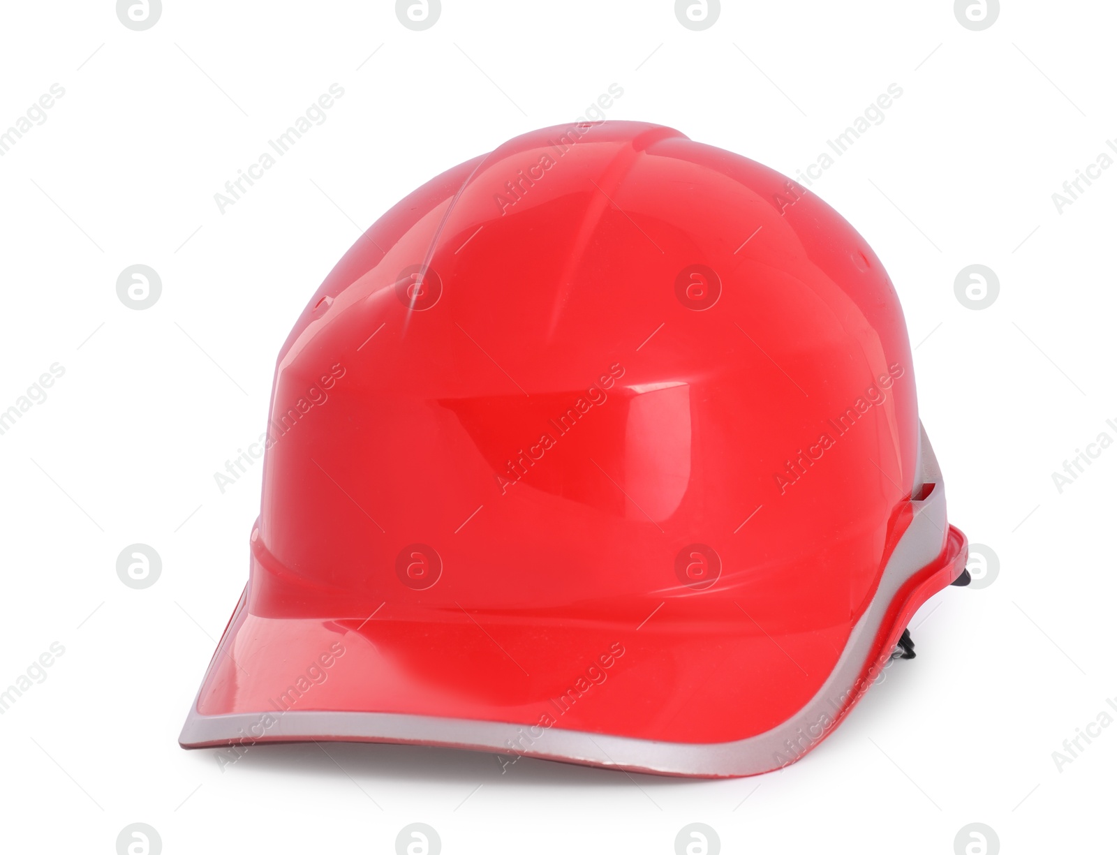 Photo of Protective hardhat isolated on white. Safety equipment