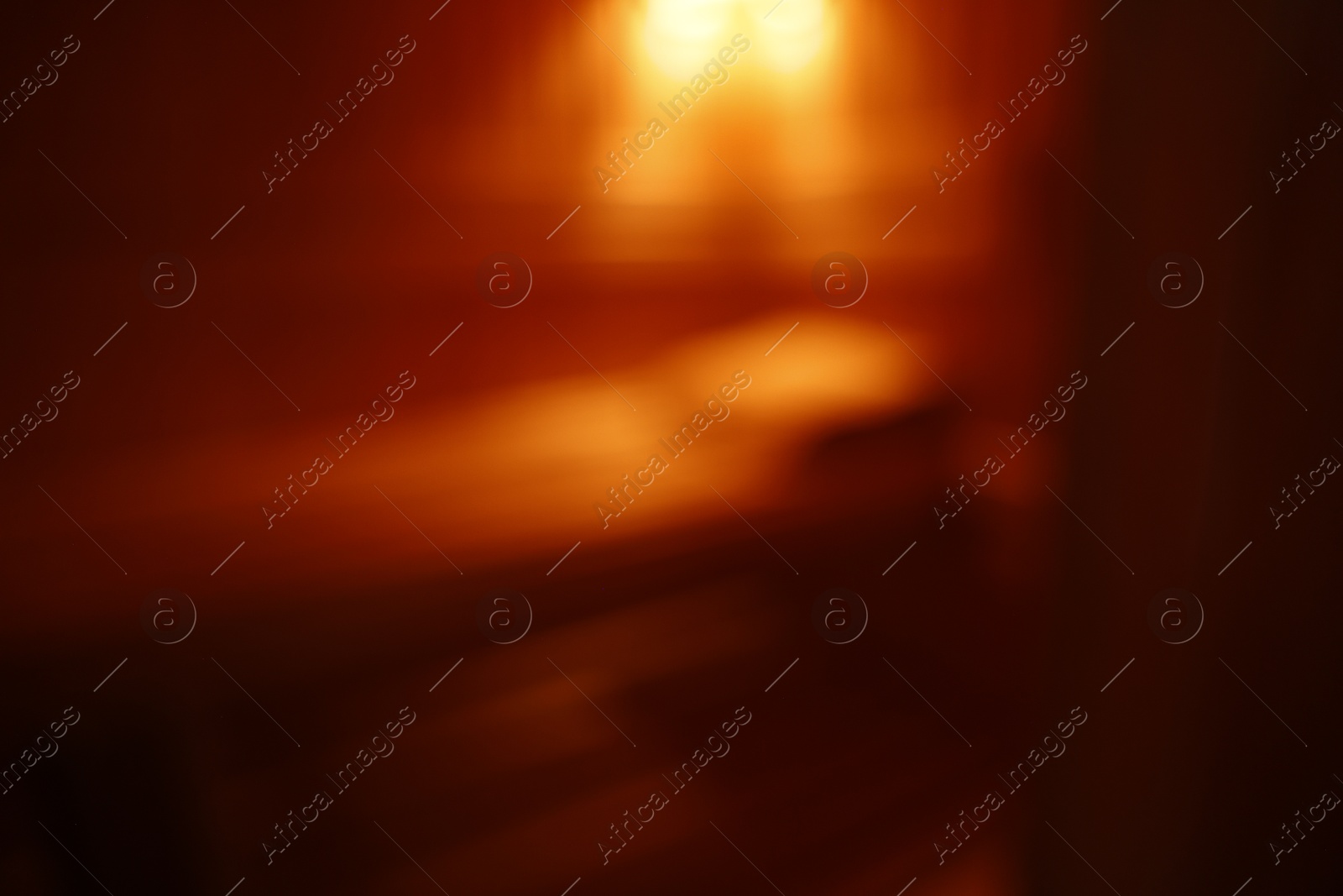 Photo of Blurred view of empty traditional wooden sauna