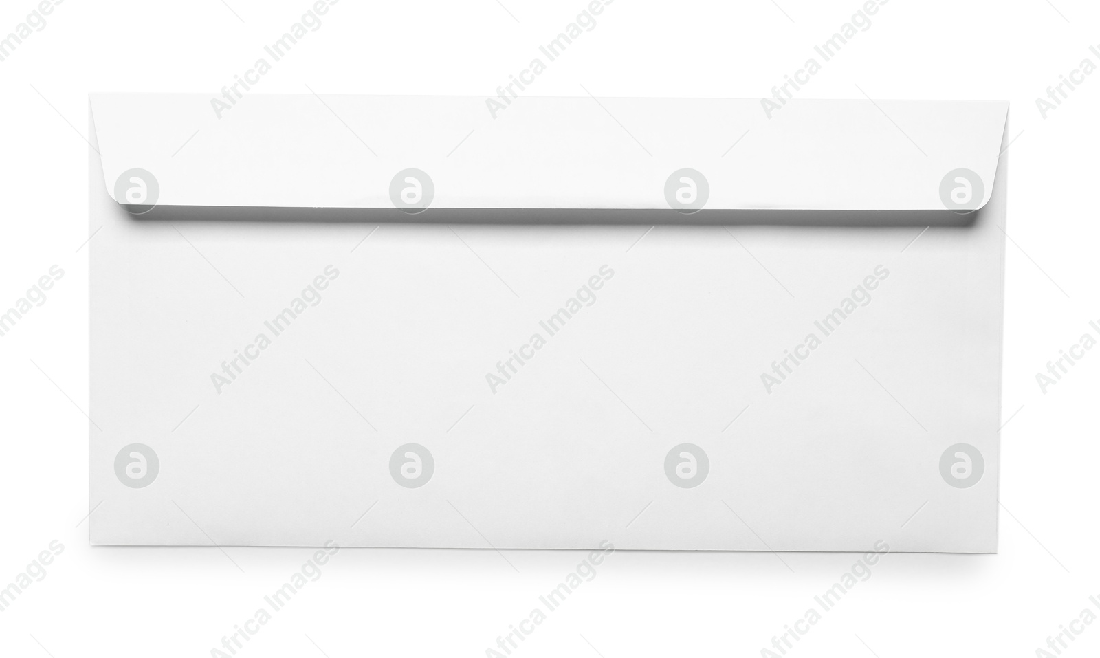 Photo of Envelope isolated on white, top view. Mockup for design