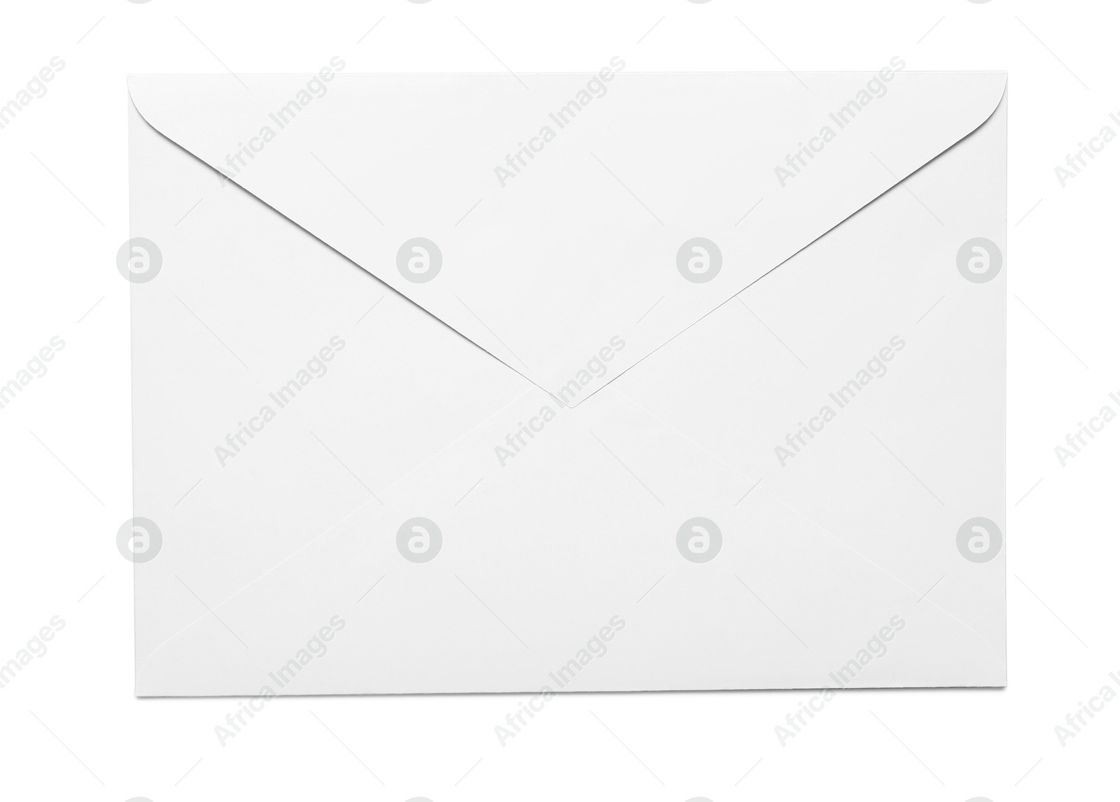 Photo of Envelope isolated on white, top view. Mockup for design