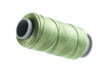 Photo of One spool of sewing thread isolated on white