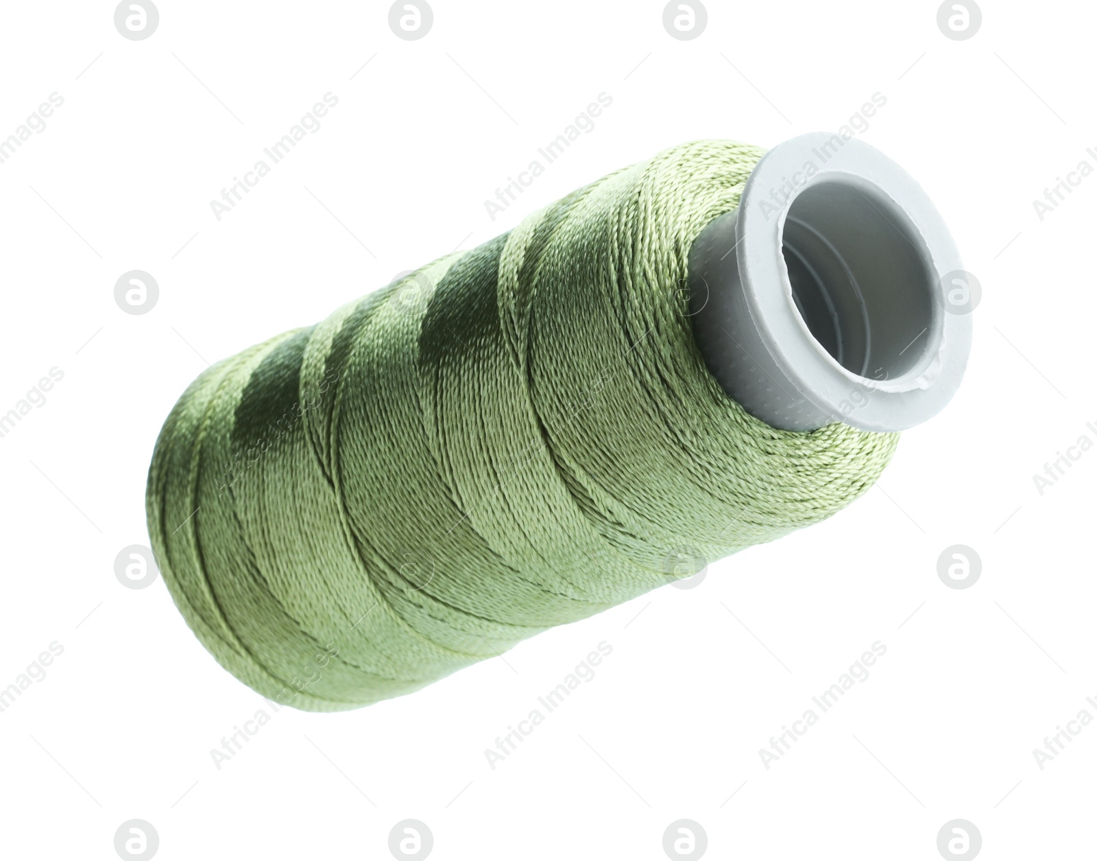 Photo of One spool of sewing thread isolated on white