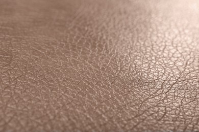 Image of Leather in mocha mousse shade, closeup. Trendy color of 2025 year