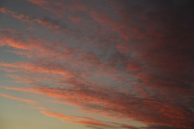 Photo of Picturesque view of sky with beautiful clouds at sunset