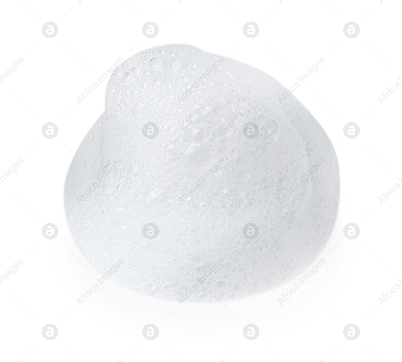 Photo of Sample of fluffy foam isolated on white