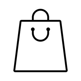 Illustration of  shopping bag on white background