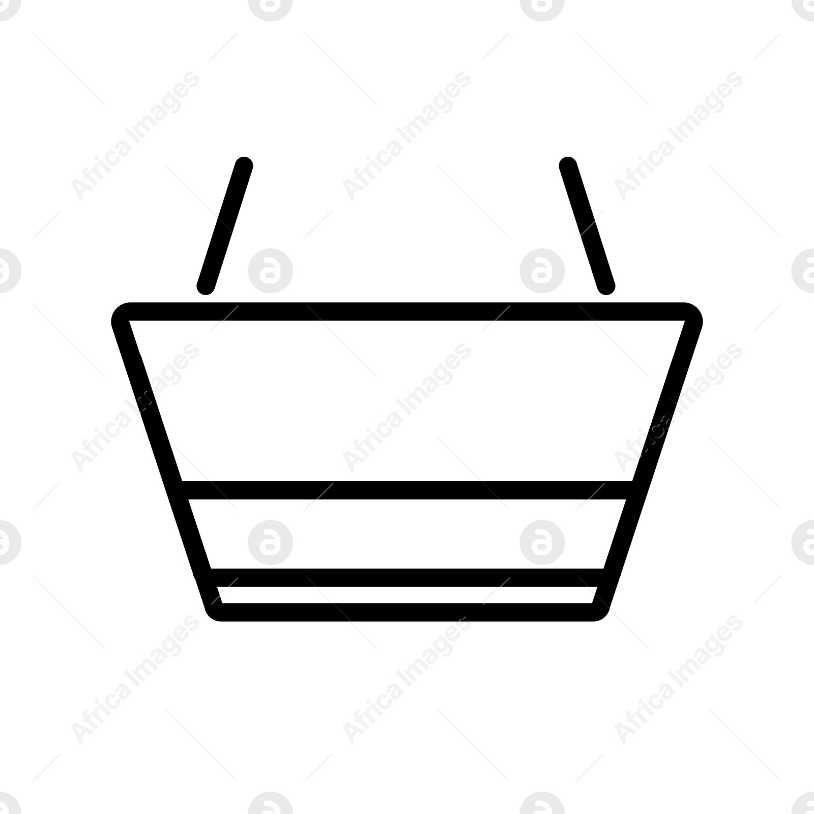 Illustration of  shopping basket on white background