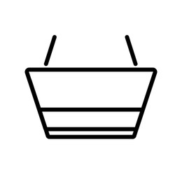 Illustration of  shopping basket on white background