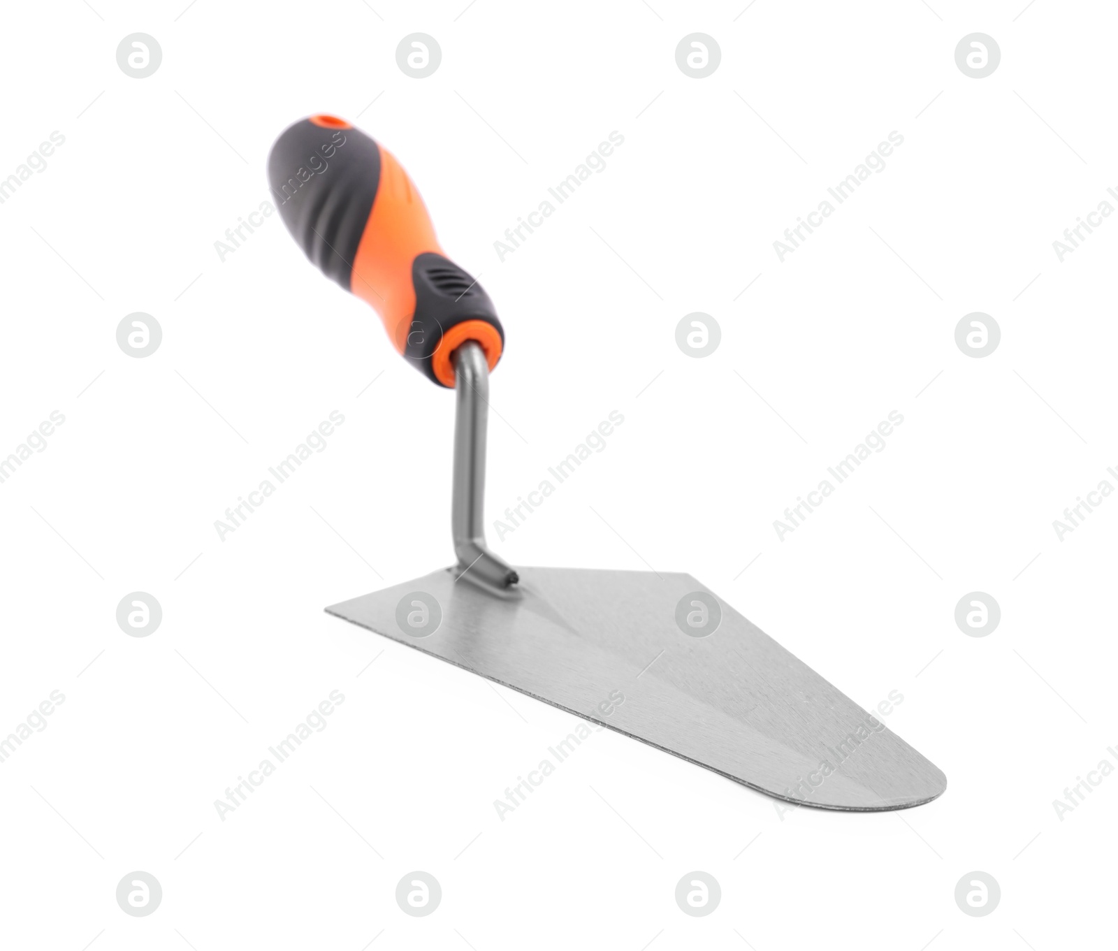 Photo of Bucket trowel isolated on white. Construction tool