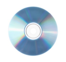 Photo of One shiny compact disc isolated on white