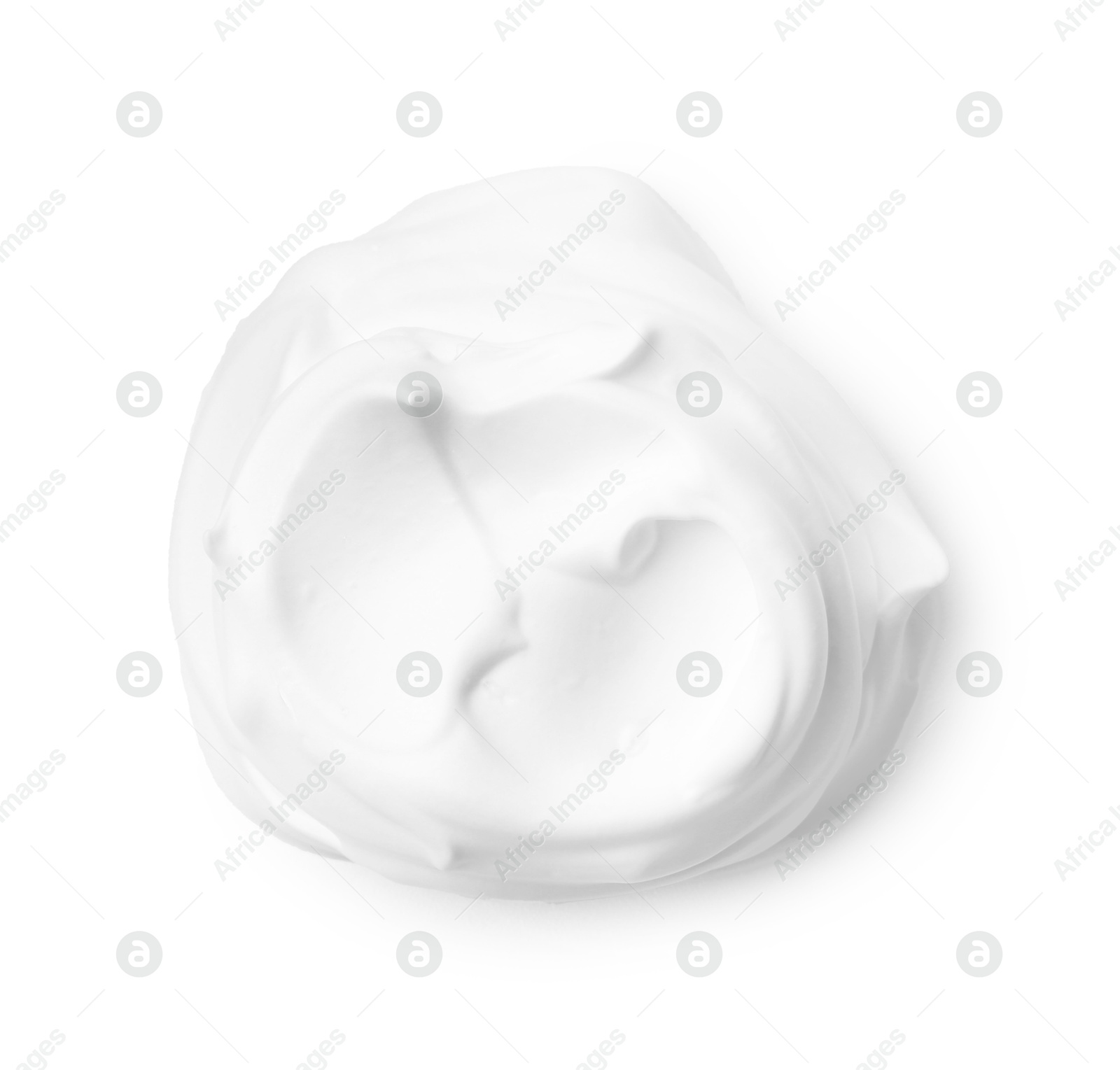 Photo of Sample of fluffy foam isolated on white, top view